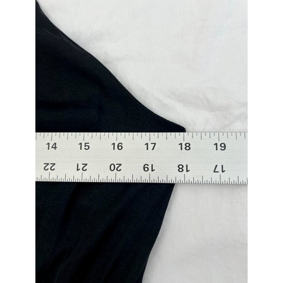 Black Satin Formal Wedding Guest with Drawcord and Cutout Neckline size Large - Picture 16 of 16